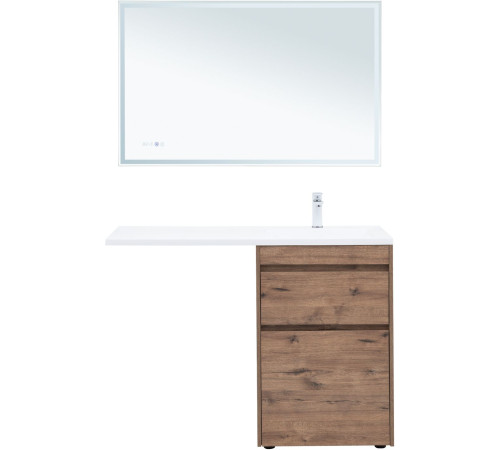 Тумба под раковину Aquanet Токио 58 дуб веллингтон (напольная 2 ящика)