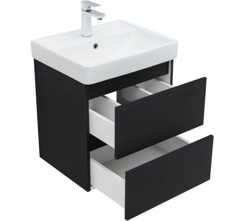 Тумба под раковину Aquanet Вега 2.0 50 черный