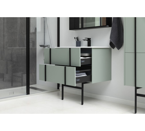 Тумба под раковину Allen Brau Reality 100 1.32007.CGM олива матовый