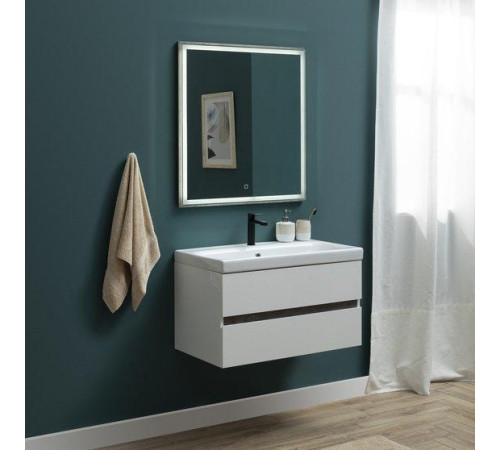 Мебель для ванной Aquanet Беркли 60 белый/дуб рошелье (зеркало дуб рошелье)