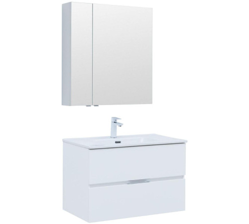 Мебель для ванной Aquanet Алвита New 80 2 ящика, белый матовый