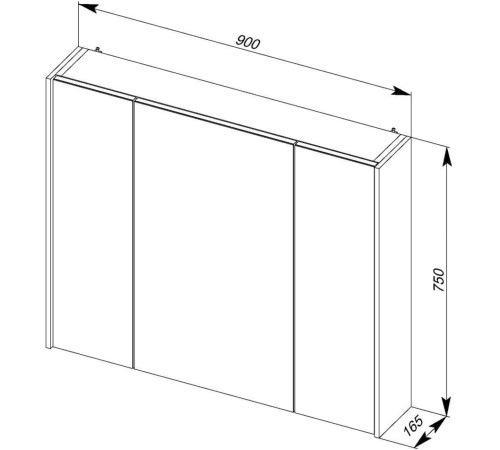 Зеркальный шкаф Aquanet Латина 90 белый