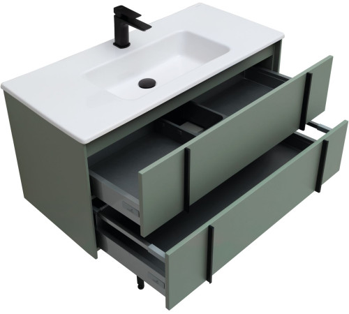 Тумба под раковину Allen Brau Reality 100 1.32007.CGM олива матовый