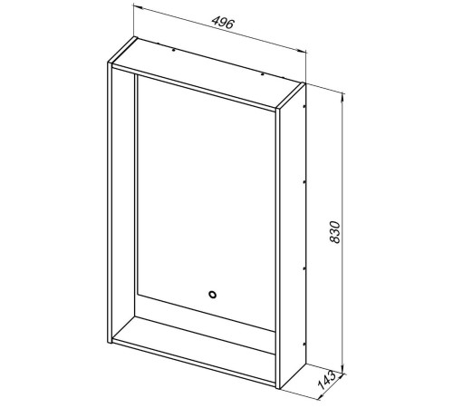 Зеркало Aquanet Милан 50 дуб рустикальный