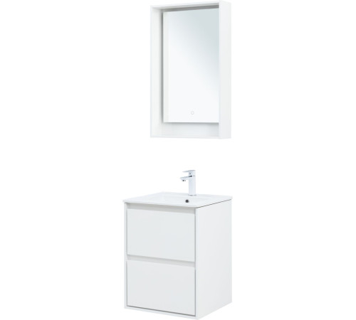 Тумба под раковину Aquanet Милан 50 белый глянец