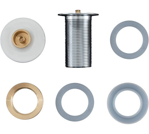 Донный клапан Aquanet белый матовый, без перелива