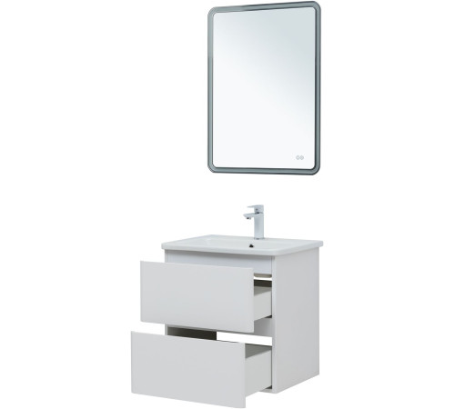 Тумба под раковину Aquanet Эмбер 60 белый матовый