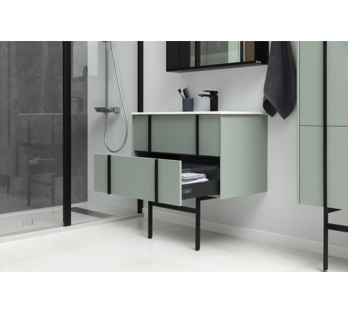 Тумба под раковину Allen Brau Reality 80 1.32005.CGM олива матовый