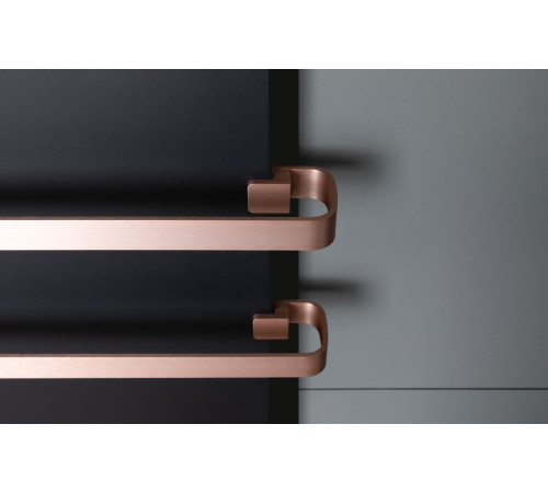 Полотенцесушитель электрический Allen Brau Infinity 120x44 с рейлингом 2.0 и креплением, медь браш