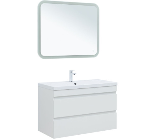 Тумба под раковину Aquanet Нота New 100 белый глянец