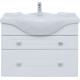 Тумба под раковину Aquanet Рондо 85 белый глянец