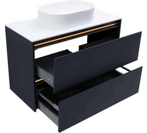 Тумба под раковину Allen Brau Activity 100 1.34014.AM антрацит матовый/олива браш