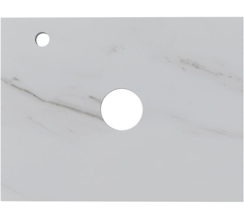 Столешница Aquanet Flat 60 мрамор, с отв. слева