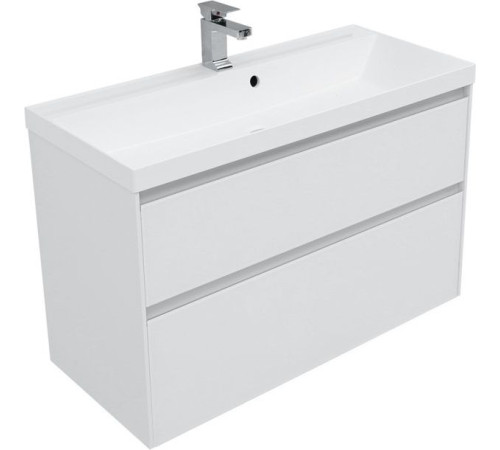 Тумба под раковину Aquanet Гласс 100 белый