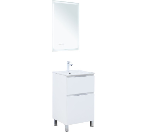 Тумба под раковину Aquanet Алвита New 50 напольная, белый матовый