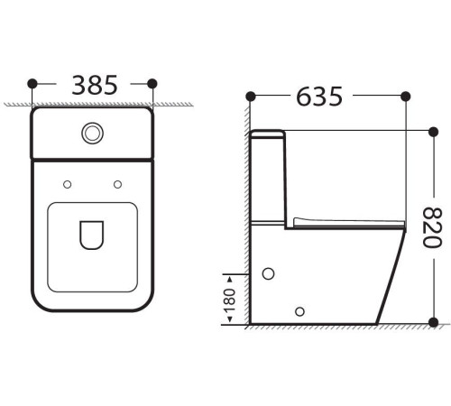 Сливной бачок Aquanet Tavr 2.0 C2 LX-2905