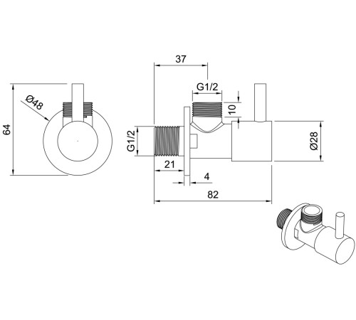 Запорный вентиль Allen Brau Priority 5.31026-31 черный матовый
