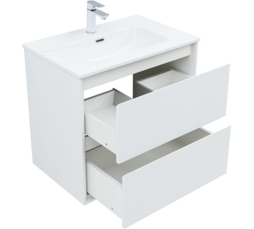 Тумба под раковину Aquanet Милан 70 белый глянец