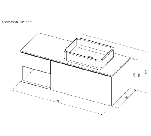 Тумба под раковину Allen Brau Infinity 120 1.21008.WM R белый матовый