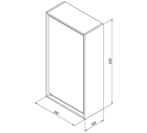 Шкаф навесной Aquanet Милан 35 дуб рошелье