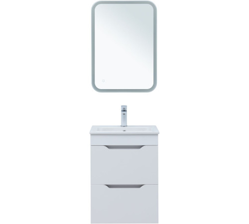 Тумба под раковину Aquanet Практика 50 белый матовый (2 ящика)