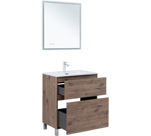 Тумба под раковину Aquanet Алвита New 70 напольная, дуб веллингтон табак