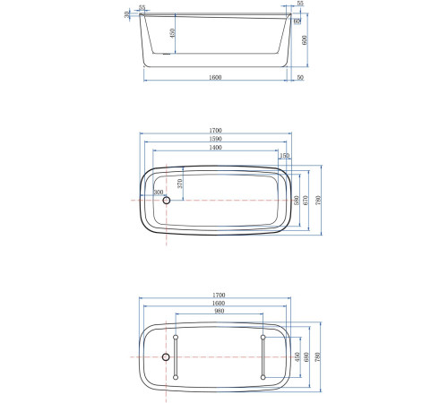 Акриловая ванна Allen Brau Infinity 3 170x78 2.21003.21/CGM