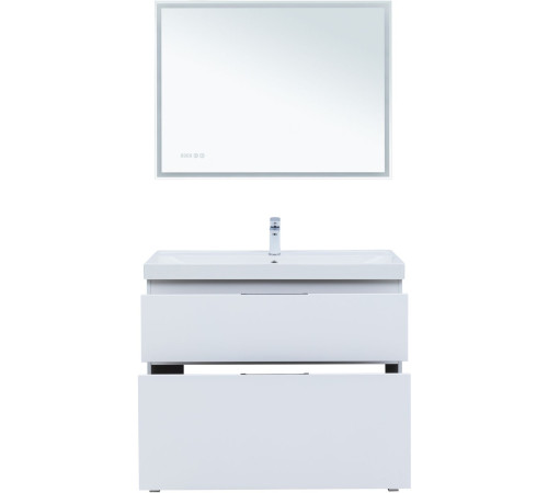 Тумба под раковину Aquanet Алвита New 100 напольная, белый матовый