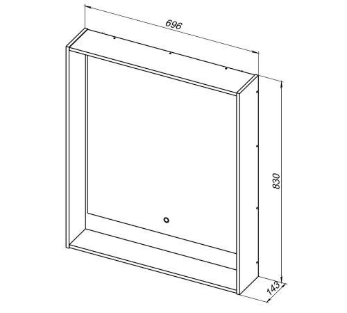 Зеркало Aquanet Милан 70 дуб светлый