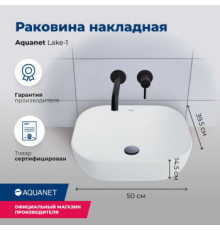 Раковина накладная Aquanet Lake-1