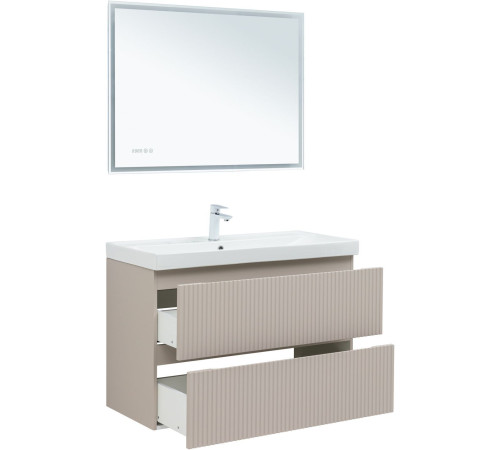 Тумба под раковину Aquanet Джейн (Flat) 90 бежевый