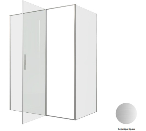 Душевой уголок Allen Brau Priority 160x90 3.31038.BA + 3.31044.BA серебро браш