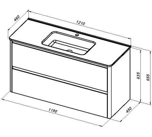 Тумба под раковину Allen Brau Gravity 120 1.370011.CGM олива матовый