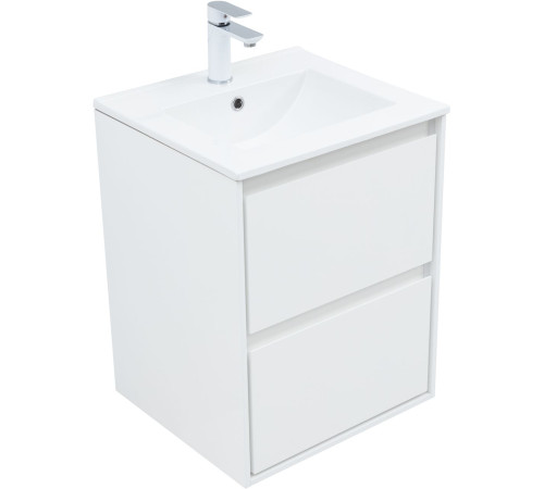 Тумба под раковину Aquanet Милан 50 белый глянец