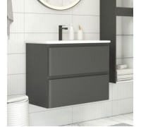 Тумба под раковину Aquanet Эмбер 60 черный матовый