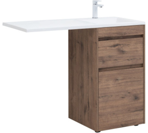 Тумба под раковину Aquanet Токио 48 дуб веллингтон (напольная 2 ящика)