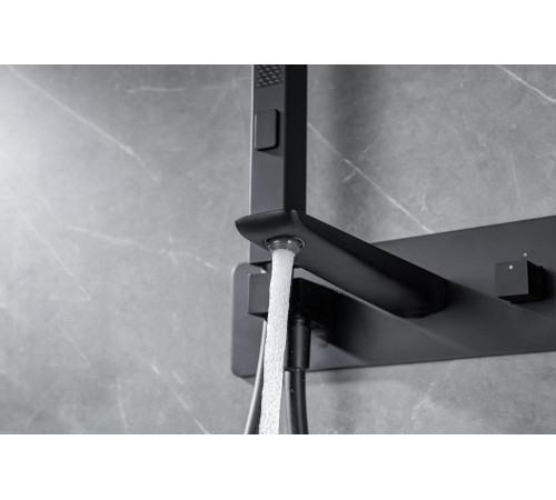 Смеситель для ванны с душем Allen Brau Infinity 5.21007-31 (с внутренней частью) черный матовый