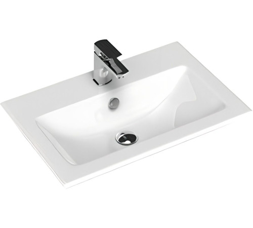 Тумба под раковину Aquanet Практика 60 белый матовый (2 ящика)