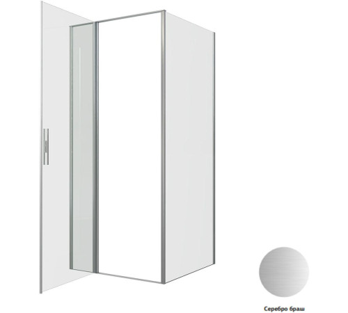 Душевой уголок Allen Brau Priority 90x90 3.31026.BA + 3.31044.BA серебро браш