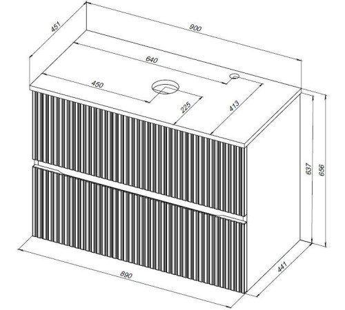 Тумба под раковину Aquanet Джейн 90 маренго
