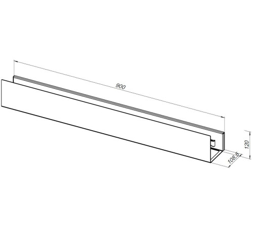 Полка Aquanet Магнум 90x12 белая матовая, с крючками