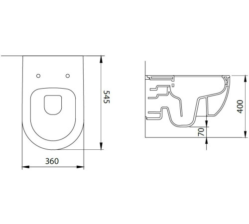 Чаша подвесного унитаза Allen Brau Priority 4.31001.AN антрацит