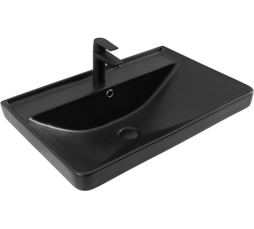 Раковина Aquanet Ирис 70 черная матовая