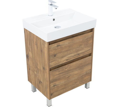 Тумба под раковину Aquanet Nova Lite 2.0 60 напольная, дуб рустикальный