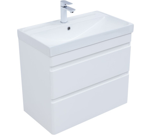 Тумба под раковину Aquanet Слим 70 белый сатин