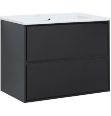Тумба под раковину Aquanet Милан 80 черный глянец