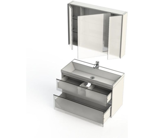 Мебель для ванной Aquanet Гласс 100 белый