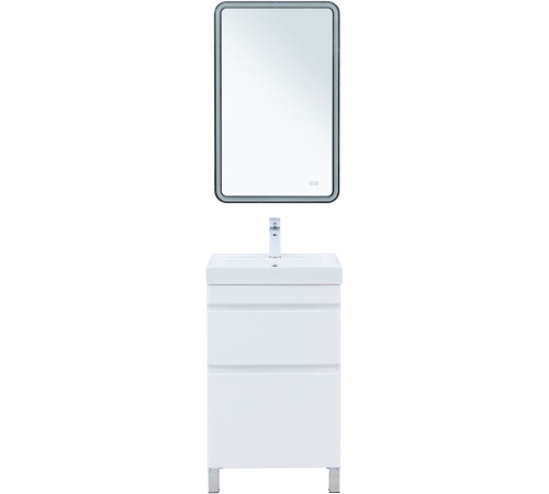 Тумба под раковину Aquanet Слим 50 напольная, белый сатин