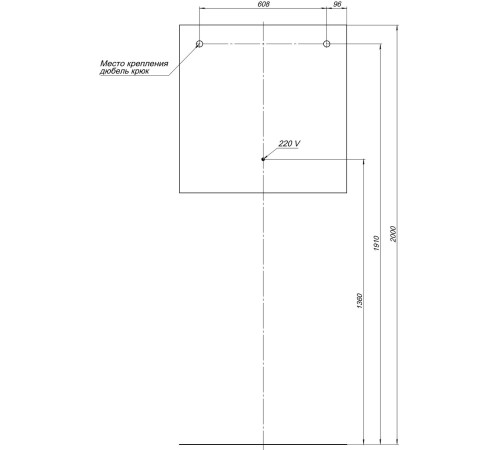 Зеркало Aquanet Гласс 80 белый LED