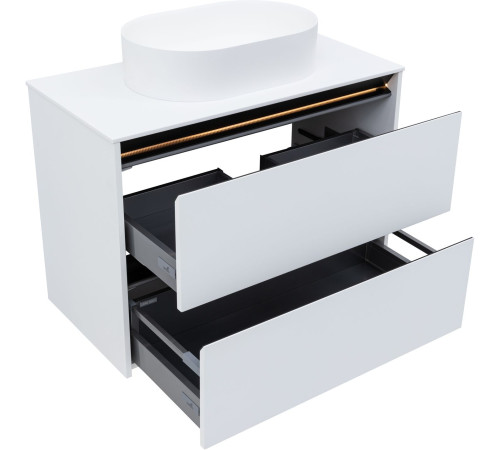 Тумба под раковину Allen Brau Activity 90 1.34005.WM белый матовый/черный браш